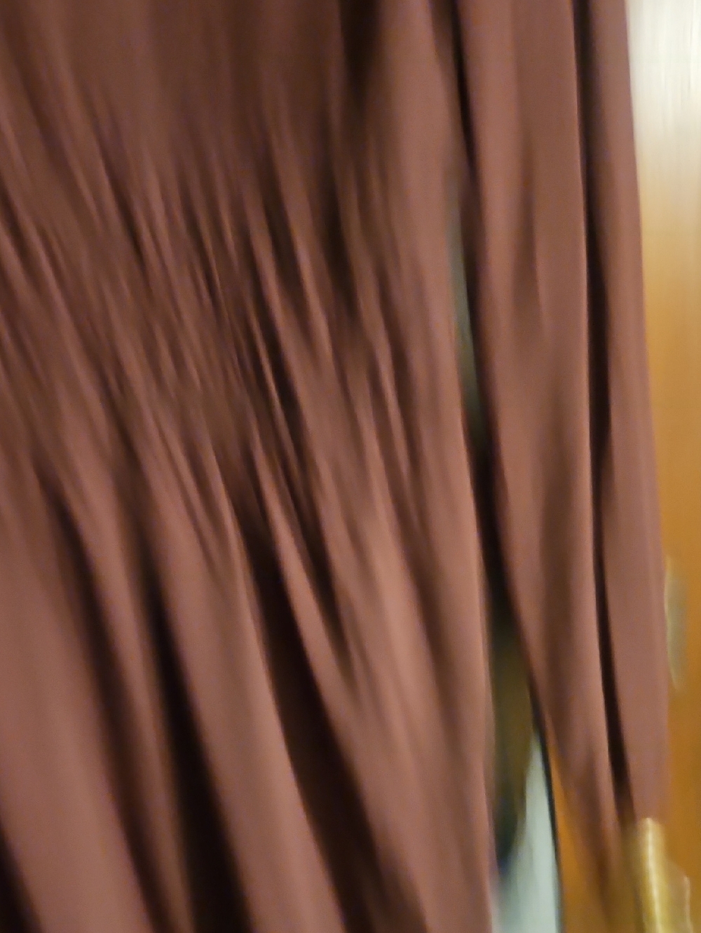 Burgundy Long-Sleeve Draped Dress